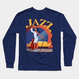 Jazz -singing at the cocktail hour Long Sleeve T-Shirt